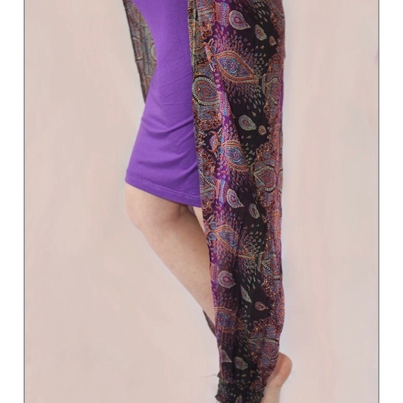 Purple Bohemian two piece set xxs-1x pajama robe - Picture 5 of 8